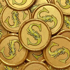 25Pcs Wax Seal Stickers Handmade Vintage Botanical Leaves Adhesive Letter Wax Stickers for Wedding Party Invitations, Envelope, Gift Wrap, Christmas(Initial S, Gold)