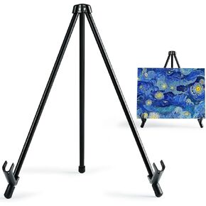 Artify Easel for Painting, Double-Tier Easel Stand, Adjustable Height from 22-66 Inches, Tripod for Painting and Display with Carrying Bag, 66 Inches, Black