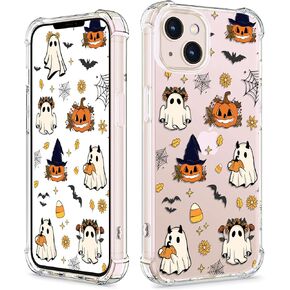 حافظة هاتف آيفون 14 برو ماكس، حافظة شفافة بنمط الهالوين لهاتف آيفون 14 برو ماكس، حافظة حماية ناعمة مضادة للصدمات لهاتف آيفون 14 برو ماكس 6.7 بوصة- شبح اليقطين اللطيف in Kuwait