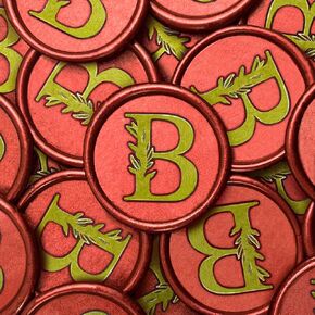 25Pcs Wax Seal Stickers Handmade Vintage Botanical Leaves Adhesive Letter Wax Stickers for Wedding Party Invitations, Envelope, Gift Wrap, Christmas(Initial B, Red)