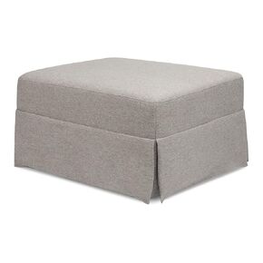 Namesake Crawford Gliding Ottoman in Fog Chatham Stripe Performance Eco-Weave, Water Repellent & Stain Resistant, Greenguard Gold & CertiPUR-US Certified