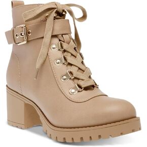 Wild Pair Womens Hillari Combat & Lace-up Boots