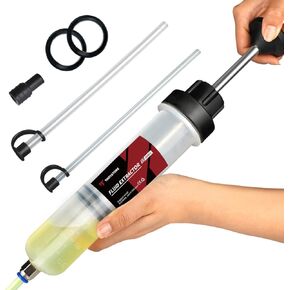 Thorstone Automotive Fluid Extractor Pump, Oil Change Syringe with Hose, Manual Fuel Suction & Filler, Fluid Oil Change Evacuator (17.6 Oz./0.53 Qt./500 CC)