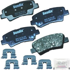 Bendix Premium Copper Free CFC1313 Premium Copper Free Ceramic Brake Pad (with Installation Hardware Rear)
