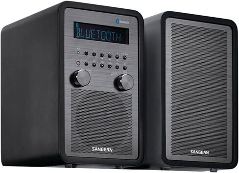 Sangean WR-50P AM/FM Bluetooth Wood Cabinet Tabletop Stereo Digital Receiver, Black in Kuwait