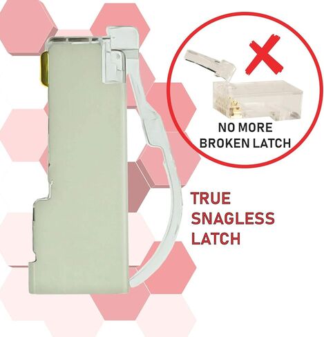 LINKUP - [5 ألوان] موصلات RJ45 Cat6 UTP بدون تشابك أطراف تمرير EZ | إيثرنت كات 6 8P8C التوصيل الصلب | UTP جيجابت جولة كابل موصل | بلاتينيوم 50 مي مطلي بالذهب عالي الأداء|100 عبوة in Kuwait