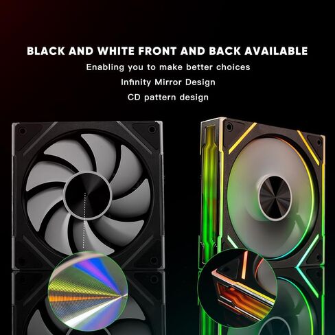Star Stone V2 ARGB Reverse WH Computer Case Fans,Double Sided Infinity Mirror Design, 120mm CPU Fan PWM 1850RPM HDB Bearing for PC Chassis&CPU Cooler&Desktop Case Fan in Saudi Arabia