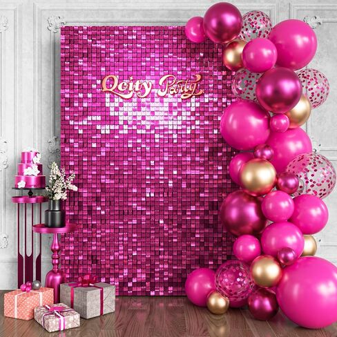 Light Gold Shimmer Wall Backdrop, 30PCS Square Sequin Glitter Backdrop Panel for Birthdays, Wedding, Anniversary, Graduation, Engagement, Baby Shower and Disco Party Decoration in Saudi Arabia