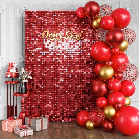 Light Gold Shimmer Wall Backdrop, 30PCS Square Sequin Glitter Backdrop Panel for Birthdays, Wedding, Anniversary, Graduation, Engagement, Baby Shower and Disco Party Decoration in Saudi Arabia