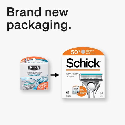 Schick Quattro Titanium Refills — Schick Quattro Refills, Men’s Razor Refills, 6 Count in Saudi Arabia