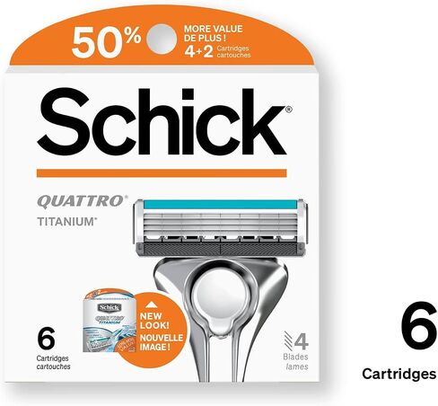 Schick Quattro Titanium Refills — Schick Quattro Refills, Men’s Razor Refills, 6 Count in Saudi Arabia