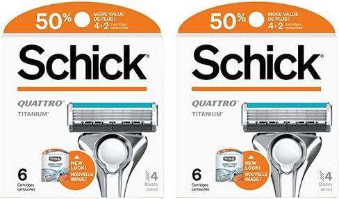 Schick Quattro Titanium Refills — Schick Quattro Refills, Men’s Razor Refills, 6 Count in Saudi Arabia