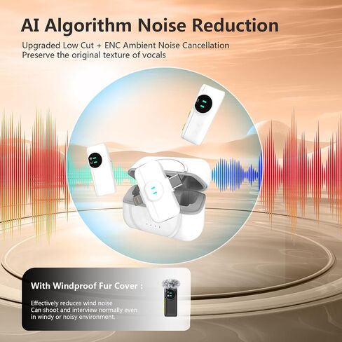 wedaniya Wireless Lavalier Lapel Microphone for iPhone iPad: 2 Clip on Microphones for Phone Video Recording, Professional Lav Mic for YouTube | Interview | Podcast | Vlog | Tiktok | Live Stream in Saudi Arabia