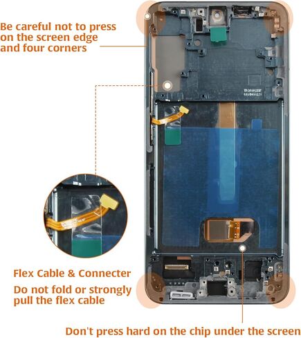 S22 Plus 5G OLED [6.55" Not OEM 6.6"] LCD Display +Pink Gold Frame for Samsung Galaxy S22+ SM-S906U S906W S906B LCD Screen Display Replacement Touch Digitizer Assembly Kit in Kuwait