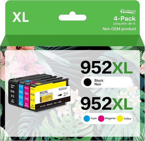 952XL أحدث بديل لخراطيش الحبر المتوافقة مع HP 952XL للاستخدام مع Officejet 7740 8210 8710 8720 (سماوي، أصفر، أرجواني، 3 عبوات) in Saudi Arabia