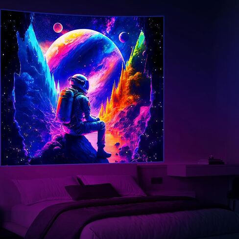 Avinyl Blue Butterfly Moon Wall Tapestry for Bedroom, Boho Botanical Floral Moth Moon Phase Tapestries, Bohemian Vintage Flower Tapestries Aesthetic for Living Room Office Dorm 51in X 60in in Saudi Arabia