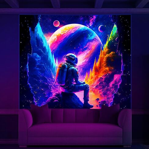 Avinyl Blue Butterfly Moon Wall Tapestry for Bedroom, Boho Botanical Floral Moth Moon Phase Tapestries, Bohemian Vintage Flower Tapestries Aesthetic for Living Room Office Dorm 51in X 60in in Saudi Arabia