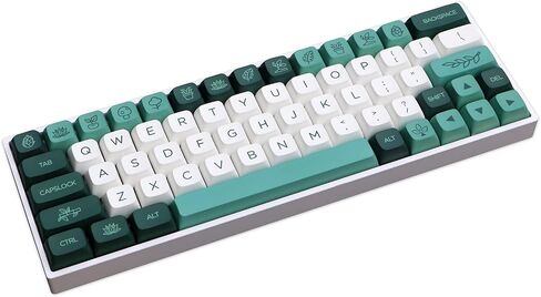 ارتفاع أغطية المفاتيح Cherry Blossom للوحة المفاتيح الميكانيكية ذات تخطيط 61/64/68/84/87/104/108 Cherry Mx Switch ISO ANSI (أخضر + أبيض) in Kuwait