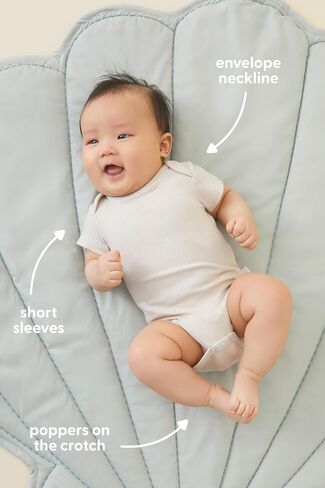 MORI Baby Unisex Ribbed Turtleneck Bodysuit with Back Opening - Comfort Toddler One Piece High Neck Romper for Boys and Girls in Kuwait