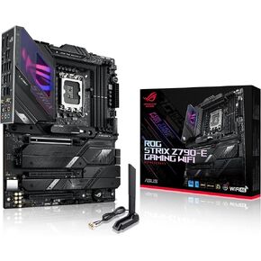 ASUS ROG Strix Z690-E Gaming WiFi 6E LGA 1700(Intel 12th Gen)ATX gaming motherboard(PCIe 5.0,DDR5,2.5 Gb LAN,Thunderbolt 4,5xM.2,1xPCIe 5.0 M.2,ROG Hyper M.2 Card,Front panel USB 3.2 Gen 2x2 Type-C)