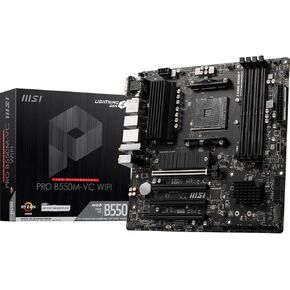 MSI لوحة ام B550M PRO-VDH WiFi برو سيريز (AMD AM4، DDR4، PCIe 4.0، ساتا 6 جيجابت/ثانية، M.2، USB 3.2 الجيل الاول، واي فاي، D-SUB/HDMI/DP، Micro-ATX)