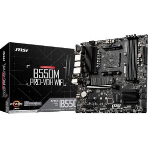 MSI لوحة ام B550M PRO-VDH WiFi برو سيريز (AMD AM4، DDR4، PCIe 4.0، ساتا 6 جيجابت/ثانية، M.2، USB 3.2 الجيل الاول، واي فاي، D-SUB/HDMI/DP، Micro-ATX) in Kuwait