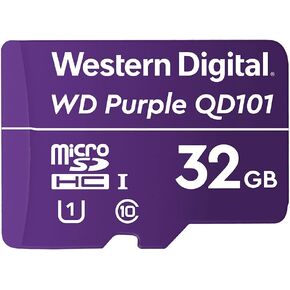 Western Digital SC QD101 MicroSD Card 64GB WD Purple Surveillance Camera WDD064G1P0C