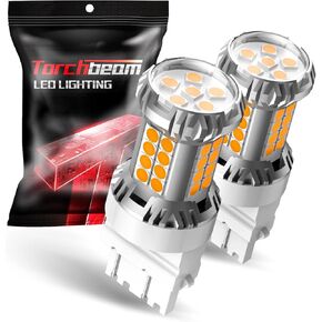 Torchbeam 3157 3156 LED Bulb Tail Brake Lights Red 600% Brighter, 3056 3057 4057 4157 3457 Brake Stop High Mount Stop Tail Taillights for Cars, Non-polarity