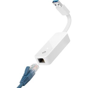 TP-Link USB C to Ethernet Adapter(UE300C), RJ45 to USB C Type-C Gigabit Ethernet LAN Network Adapter, Compatible with MacBook Pro 2017-2020, MacBook Air, Surface, Dell XPS and More, White