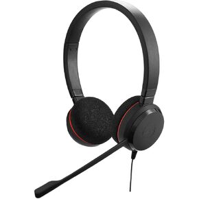 Jabra Evolve 20 UC Stereo Wired Headset / Music Headphones (U.S. Retail Packaging), Black