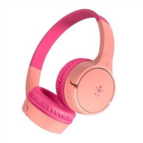 Belkin SoundForm Mini Kids Wireless Headphones with Built in Microphone, On Ear Headsets Girls and Boys For Online Learning, Travel Compatible with iPhones, iPads, Galaxy and more-Pink, No Case