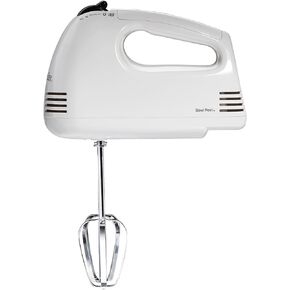 Proctor Silex 5-Speed Electric Hand Mixer with Bowl Rest Compact and Lightweight Effortless Mixing, White (62515PS)