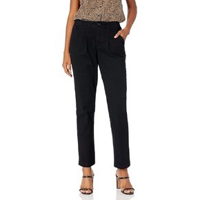 Gloria Vanderbilt Women's Rear Elastic High Waist Pleated Chino Pants
