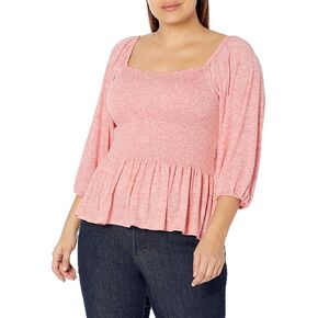 بلوزة نسائية من Jessica Simpson مطبوع عليها Sherrie Smocked Top