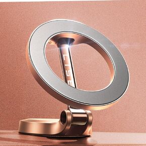 LISEN Gold Magnetic Phone Car Mount, 20 Strong Magnets, Fits iPhone 14, Zinc Alloy Body, Nano 3M Adhesive, Upgrade Multi-Adjustment, 1 Year Warranty