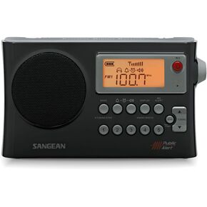 Sangean PR-D4W AM/FM Weather Alert Portable Radio with Bandwidth Narrowing, AM Auto Tracking