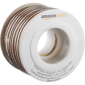 Amazon Basics 16-Gauge Speaker Wire Cable, 50 Feet