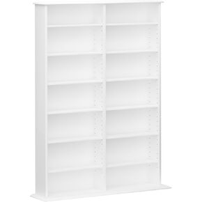 Prepac Cherry Double Width Wall Media (DVD,CD,Games) Storage Rack