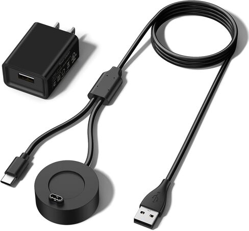 كابل شاحن ساعة جارمين 2 في 1 مع قابس شاحن حائط USB متوافق مع Garmin Fenix ​​5/5S/5X/6/6S/6X/7/7S/7X، Garmin Venu 3/3S/2/2 Plus/2S/Sq 2/ مربع، حيوي 5/4/4S، غريزة، رائد (3.3 قدم) in Kuwait