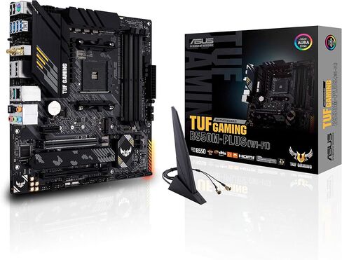 ASUS TUF Gaming B550M-PLUS (WiFi 6) AMD AM4 (3rd Gen Ryzen™) microATX Gaming Motherboard (PCIe 4.0, 2.5Gb LAN, BIOS Flashback, HDMI 2.1, USB 3.2 Gen 2, Addressable Gen 2 RGB Header and Aura Sync) in Saudi Arabia