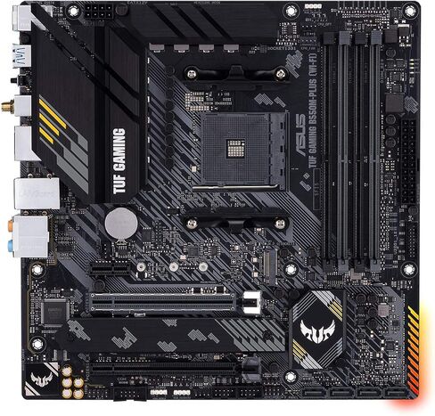 ASUS TUF Gaming B550M-PLUS (WiFi 6) AMD AM4 (3rd Gen Ryzen™) microATX Gaming Motherboard (PCIe 4.0, 2.5Gb LAN, BIOS Flashback, HDMI 2.1, USB 3.2 Gen 2, Addressable Gen 2 RGB Header and Aura Sync) in Saudi Arabia