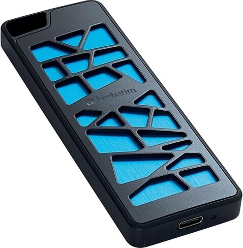 محرك أقراص SSD محمول للألعاب VGX1000 بسعة 256 جيجابايت من Verbatim يصل إلى 1000 ميجابايت/ثانية PCIe NVMe USB-C USB 3.2 Gen 2 محرك أقراص الحالة الصلبة الخارجي in Saudi Arabia