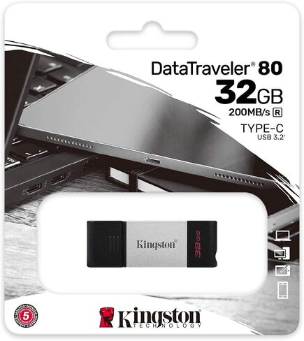 Kingston DataTraveler 80 64GB USB Type-C Flash Drive (DT80/64GB), Metal in Saudi Arabia