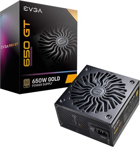 EVGA 650 G5, 80 Plus Gold 650W, Fully Modular, ECO Mode with Fdb Fan, 100% Japanese Capacitors, 10 Year Warranty, Compact 150mm Size, Power Supply 220-G5-0650-X1 in Saudi Arabia