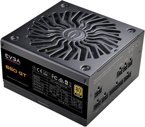 EVGA 650 G5, 80 Plus Gold 650W, Fully Modular, ECO Mode with Fdb Fan, 100% Japanese Capacitors, 10 Year Warranty, Compact 150mm Size, Power Supply 220-G5-0650-X1 in Saudi Arabia