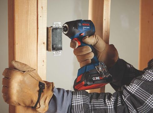 BOSCH GDR18V-1800CB25 18V EC بدون فرش متصل - جاهز 1/4 بوصة. مجموعة مفك تأثير سداسي مع (2) بطاريات مدمجة CORE18V 4.0 Ah in Kuwait
