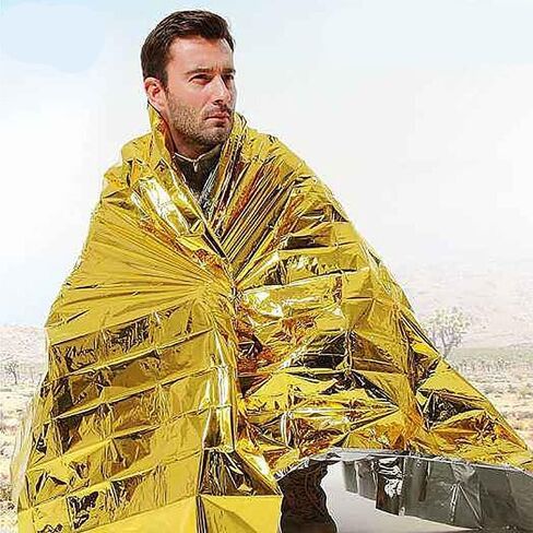 Emergency Blankets for Survival Blanket, Safe Emergency Mylar Thermal Blankets, Space Blanket Thermal Blanket Emergency Perfect for Outdoors, Hiking, Survival, Marathons or First Aid in Saudi Arabia