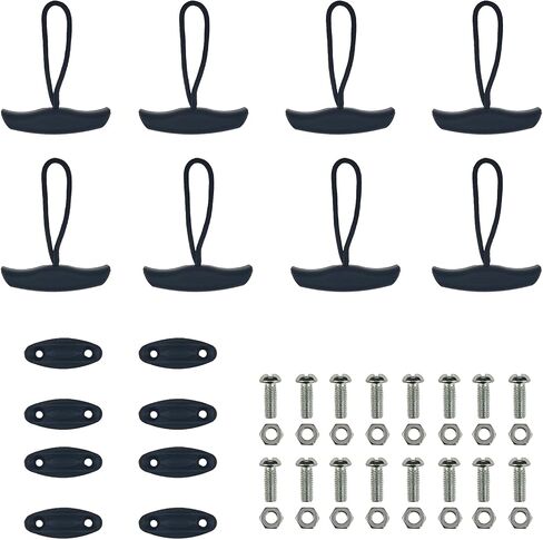 2/4/8 Pack Kayak Handles Replacement Kayak Accessories with Cord and Pad Eyes Screws in Kuwait