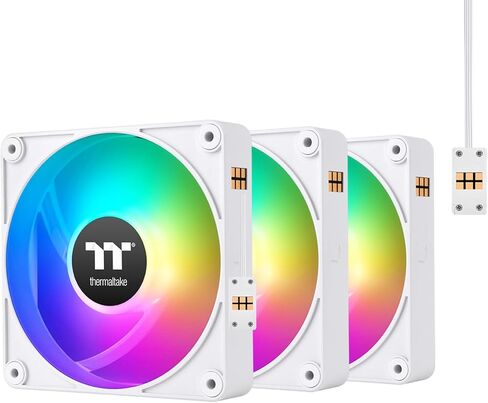 Thermaltake CT140 EX ARGB PC Cooling Fan Hydrangea Blue 3-Fan Pack, Magnetic Connection, 5V Motherboard Sync, 16.8 Million Colors 9 Addressable LEDs, 140 mm Case/Radiator Fan, CL-F197-PL14BU-A in Saudi Arabia