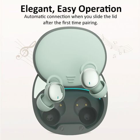 Noise Blocking Earbuds for Sleep with Travel Charging Case, 5.3 Wireless Bluetooth Streaming, 4.5 Hour Sleeping Support, Mini in-Ear Buds for Back and Side Sleepers, Black in Saudi Arabia